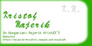 kristof majerik business card